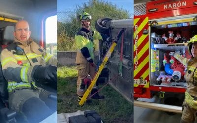 Bomberos del SPEIS de Narón se suman a Asotrame para fomentar la donación de médula ósea